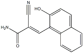 2-cyano-3-(2-hydroxy-1-naphthyl)acrylamide 结构式