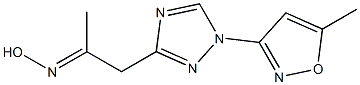 1-[1-(5-methylisoxazol-3-yl)-1H-1,2,4-triazol-3-yl]acetone oxime 结构式