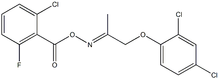 1-chloro-2-[({[2-(2,4-dichlorophenoxy)-1-methylethylidene]amino}oxy)carbonyl]-3-fluorobenzene 结构式