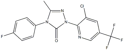2-[3-chloro-5-(trifluoromethyl)-2-pyridinyl]-4-(4-fluorophenyl)-5-methyl-2,4-dihydro-3H-1,2,4-triazol-3-one 结构式