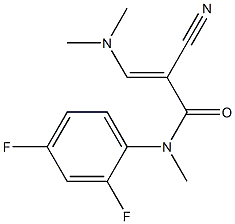 N1-(2,4-difluorophenyl)-N1-methyl-2-cyano-3-(dimethylamino)acrylamide 结构式