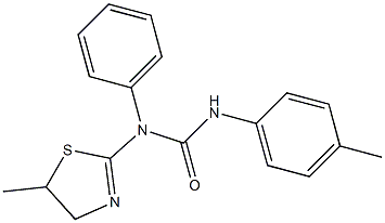 N-(5-methyl-4,5-dihydro-1,3-thiazol-2-yl)-N'-(4-methylphenyl)-N-phenylurea 结构式