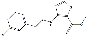 methyl 3-[2-(3-chlorobenzylidene)hydrazino]thiophene-2-carboxylate 结构式