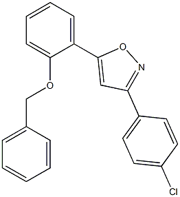 5-[2-(benzyloxy)phenyl]-3-(4-chlorophenyl)isoxazole 结构式