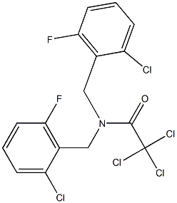 N1,N1-di(2-chloro-6-fluorobenzyl)-2,2,2-trichloroacetamide 结构式