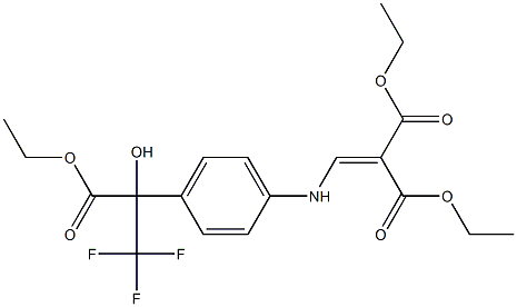 diethyl 2-({4-[1-(ethoxycarbonyl)-2,2,2-trifluoro-1-hydroxyethyl]anilino}methylidene)malonate 结构式