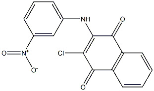 2-chloro-3-(3-nitroanilino)-1,4-dihydronaphthalene-1,4-dione 结构式