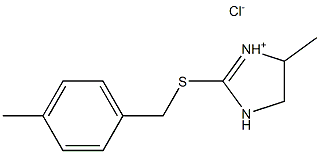 4-methyl-2-[(4-methylbenzyl)thio]-4,5-dihydro-1H-imidazol-3-ium chloride 结构式