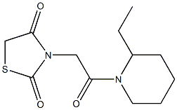 3-[2-(2-ethylpiperidino)-2-oxoethyl]-1,3-thiazolane-2,4-dione 结构式