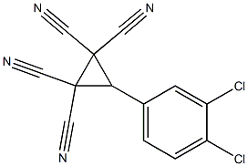 3-(3,4-dichlorophenyl)cyclopropane-1,1,2,2-tetracarbonitrile 结构式