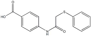 4-{[2-(phenylthio)acetyl]amino}benzoic acid 结构式