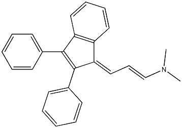 N1,N1-dimethyl-3-(2,3-diphenyl-1H-inden-1-yliden)prop-1-en-1-amine 结构式