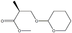 (2S)-methyl 2-methyl-3-(tetrahydro-2H-pyran-2-yloxy)propanoate 结构式