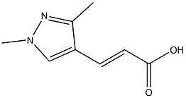 (E)-3-(1,3-dimethyl-1H-pyrazol-4-yl)acrylic acid 结构式