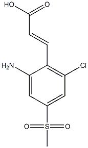 (E)-3-(2-amino-6-chloro-4-(methylsulfonyl)phenyl)acrylic acid 结构式
