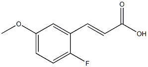 (E)-3-(2-fluoro-5-methoxyphenyl)acrylic acid 结构式