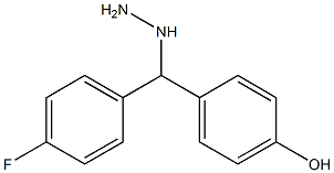 1-((4-fluorophenyl)(4-hydroxyphenyl)methyl)hydrazine 结构式