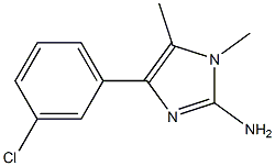 4-(3-chlorophenyl)-1,5-dimethyl-1H-imidazol-2-amine 结构式