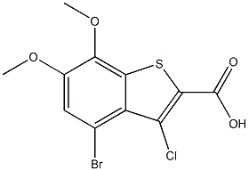 4-bromo-3-chloro-6,7-dimethoxybenzo[b]thiophene-2-carboxylic acid 结构式