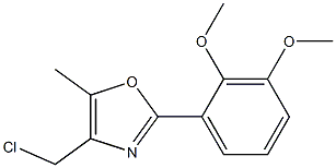 4-CHLOROMETHYL-2-(2,3-DIMETHOXY-PHENYL)-5-METHYL-OXAZOLE 结构式