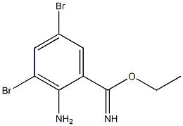 ethyl 2-amino-3,5-dibromobenzimidate 结构式