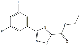 ethyl 3-(3,5-difluorophenyl)-1,2,4-thiadiazole-5-carboxylate 结构式