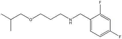 [(2,4-difluorophenyl)methyl][3-(2-methylpropoxy)propyl]amine 结构式