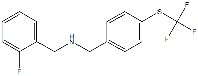 [(2-fluorophenyl)methyl]({4-[(trifluoromethyl)sulfanyl]phenyl}methyl)amine 结构式