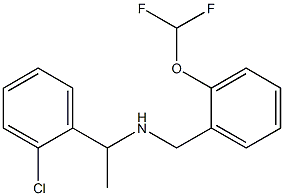 [1-(2-chlorophenyl)ethyl]({[2-(difluoromethoxy)phenyl]methyl})amine 结构式