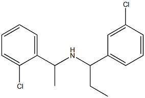 [1-(2-chlorophenyl)ethyl][1-(3-chlorophenyl)propyl]amine 结构式