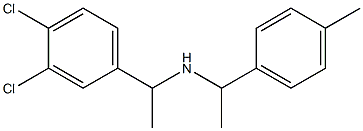 [1-(3,4-dichlorophenyl)ethyl][1-(4-methylphenyl)ethyl]amine 结构式