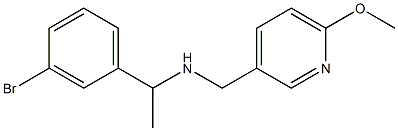 [1-(3-bromophenyl)ethyl][(6-methoxypyridin-3-yl)methyl]amine 结构式