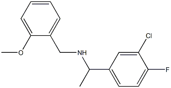 [1-(3-chloro-4-fluorophenyl)ethyl][(2-methoxyphenyl)methyl]amine 结构式