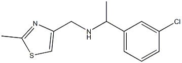 [1-(3-chlorophenyl)ethyl][(2-methyl-1,3-thiazol-4-yl)methyl]amine 结构式