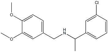 [1-(3-chlorophenyl)ethyl][(3,4-dimethoxyphenyl)methyl]amine 结构式