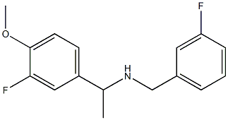 [1-(3-fluoro-4-methoxyphenyl)ethyl][(3-fluorophenyl)methyl]amine 结构式