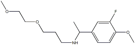 [1-(3-fluoro-4-methoxyphenyl)ethyl][3-(2-methoxyethoxy)propyl]amine 结构式