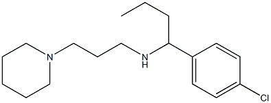 [1-(4-chlorophenyl)butyl][3-(piperidin-1-yl)propyl]amine 结构式