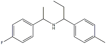 [1-(4-fluorophenyl)ethyl][1-(4-methylphenyl)propyl]amine 结构式