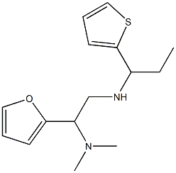 [2-(dimethylamino)-2-(furan-2-yl)ethyl][1-(thiophen-2-yl)propyl]amine 结构式
