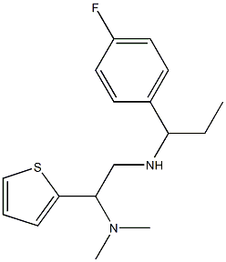 [2-(dimethylamino)-2-(thiophen-2-yl)ethyl][1-(4-fluorophenyl)propyl]amine 结构式