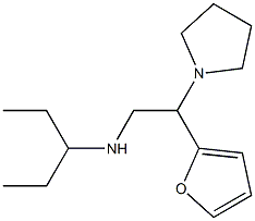 [2-(furan-2-yl)-2-(pyrrolidin-1-yl)ethyl](pentan-3-yl)amine 结构式