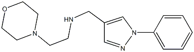 [2-(morpholin-4-yl)ethyl][(1-phenyl-1H-pyrazol-4-yl)methyl]amine 结构式