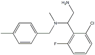 [2-amino-1-(2-chloro-6-fluorophenyl)ethyl](methyl)[(4-methylphenyl)methyl]amine 结构式