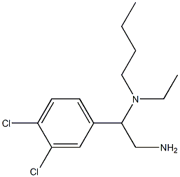 [2-amino-1-(3,4-dichlorophenyl)ethyl](butyl)ethylamine 结构式