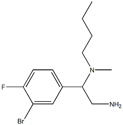 [2-amino-1-(3-bromo-4-fluorophenyl)ethyl](butyl)methylamine 结构式