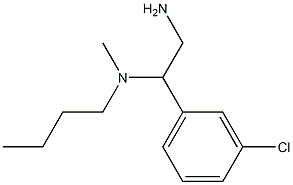 [2-amino-1-(3-chlorophenyl)ethyl](butyl)methylamine 结构式