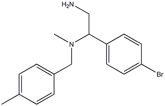 [2-amino-1-(4-bromophenyl)ethyl](methyl)[(4-methylphenyl)methyl]amine 结构式