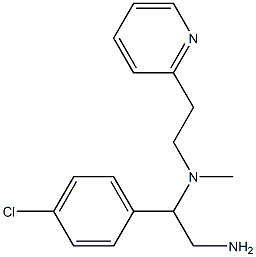 [2-amino-1-(4-chlorophenyl)ethyl](methyl)[2-(pyridin-2-yl)ethyl]amine 结构式