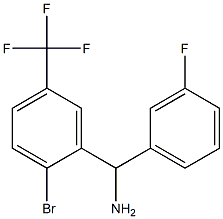 [2-bromo-5-(trifluoromethyl)phenyl](3-fluorophenyl)methanamine 结构式